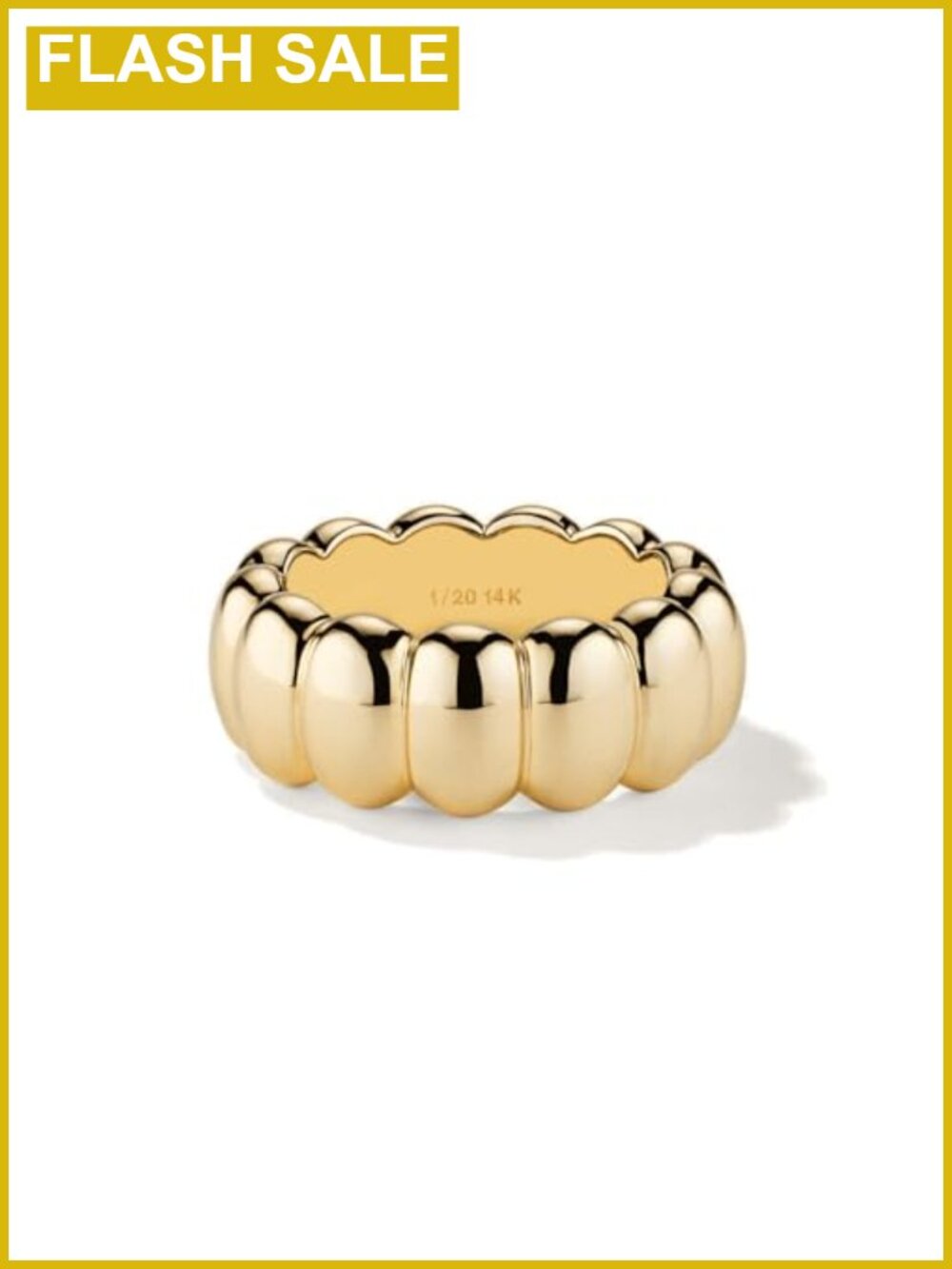 Chunky 14K Gold Filled Statement Band Stackable Ring Women Size 10